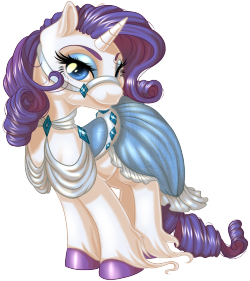 theponyartcollection:  Carousel Rarity by *KittehKatBar  Bridle-wearing