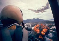 wolfenstain:  US Airforce pilot watches a napalm strike hit from