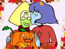 crystal-tart: Fall Greetings from Lapis and Peridot Without Border