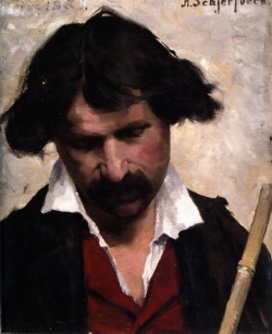 Helene Schjerfbeck Miehen Muotokuva (Portrait of a Man) 1880