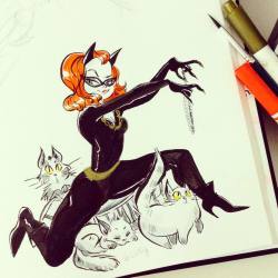 giullyleao:  60’s #catwoman #inktober2016 #julienewmar 