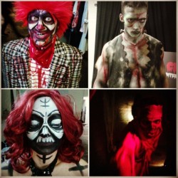 melanieleandro:  Some of this week’s monster makeups at The