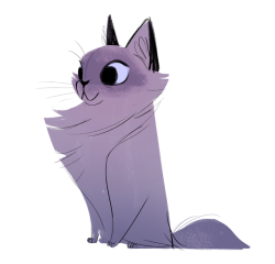 dailycatdrawings: 698: Purple Kitten Done traveling about for