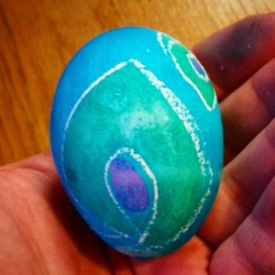 I love the way this peacock egg turned out! I’m tempted