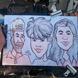 Caricatures today at Dairy Delight in Malden. #ink #artstix #caricatures