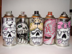 fuck-yourself45:  Graffiti skulls. pe We Heart It. 