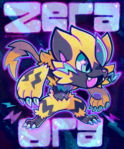crayonchewer: ZERAORA IS SO GOOD, the purrfect tough little tiger!