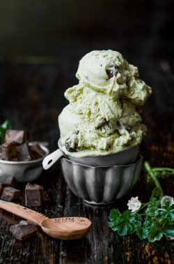 fullcravings:  Dairy Free Mint Chocolate Ice Cream