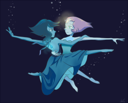 yourdailydoodles:Fusion dance of Lapis and Pearl requested by