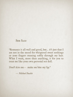 authority-figure:  michaelfaudet:  She Said by Michael Faudet