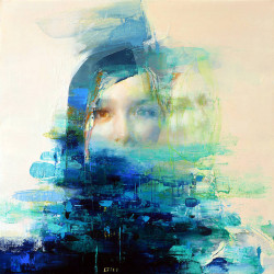 asylum-art:  Zin Lim Paints Figures Gracefully Dissolving into