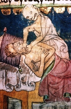 pantagruelic:  Death Strangling a Victim of the Plague (Detail).