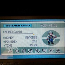 My #pokemon trainer card lol #emerald #pokedex #psp