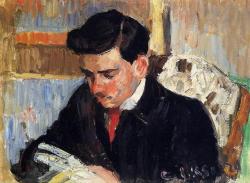 artist-pissarro:  Portrait of Rodo Pissarro Reading via Camille