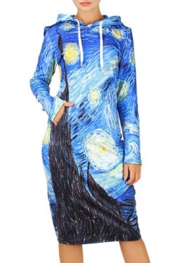 sneakysnorkel:  “The Starry Night” Collections Hooded Dress