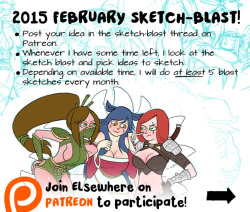 Patreon February Sketch-Blast starts today!January’s entries:>