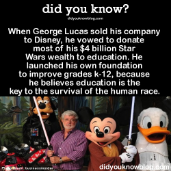 did-you-kno:  When George Lucas sold his company to Disney, he