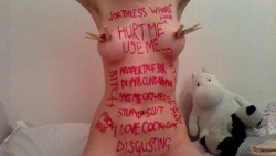 tasksforsubsandslaves:  Body Writing Fun Completely fill as much