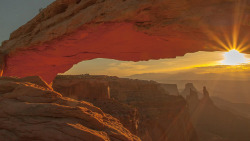 forbiddenforrest:  Mesa Arch sunrise by Marvin Bredel on Flickr.
