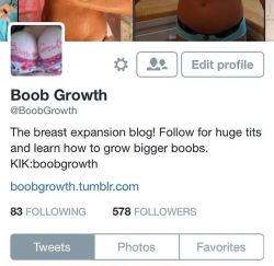 Stay updated with Boob Growth on Social Media! Like me on Facebook