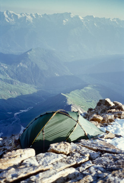 travelingcolors:  High Camp on Ushba | Georgia (by Peter Schoen)