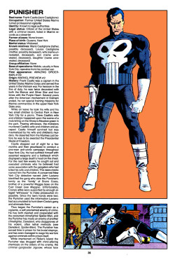 ilovecomiccovers:  Punisher entry on The Official Handbook of
