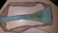  Anon submitted:  Same panty, a few days later.  Totally different stain, totally incredible smell.