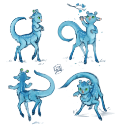 c-rowlesdraws: some sketches of a very young Ax! He’s excited