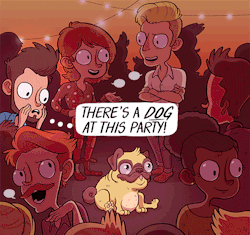 yrbff:  When you see a dog a party. (by @booksofadam) 