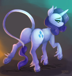ponideathmarch:  I like the long-tailed Rarity that Hiroshi drew