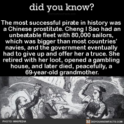 did-you-kno:  The most successful pirate in history was  a Chinese