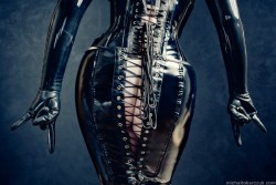 latex-catsuits-corsets-hoods:  Latex Catsuits, Corsets, &