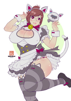 grimphantom2: bokuman:   I need a cat maid skin for Mei!  #overwatch