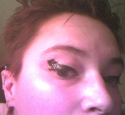 Stick-on eyeliner! With rhinestones!