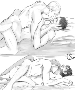 cause-i-wanna-do-it:  More Hannigram doodles. Because I cannot