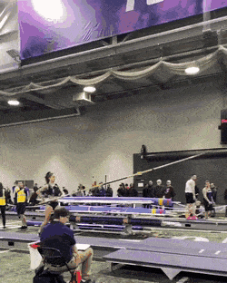 Pole vaulter Chloe Cunliffe attempts a 4.52m vault To see the