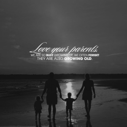 tuesmonlilas:  “Love your parents. We are so busy growing up,