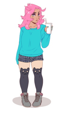 nocturn-kitty:  grunt girl wearing my outfit today, also they’re