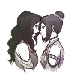 pandatails:  I just had to sketch out my Korrasami feels!!! 