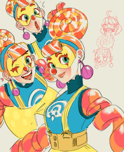 yokimura-art:I like this new clown lady, Lola Pop. Her smile