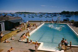 natgeofound:  People swim in a pool at the Scituate Yacht Club