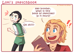 tenshi-art:  This is my headcanon for young Thor and Loki’s