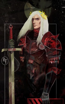 Really love art style of tarot cards in Dragon Age Inquisition so I have decided to draw Rhaegar Targaryen in the same style. In Crusader Kings 2: Game of Thrones mod I’ve played for Rhaegar and I think it’s on my top 3 best game experience ever.