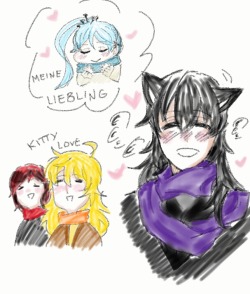 daily-nicotine:  Blake smiles a lot when she thinks about Weiss