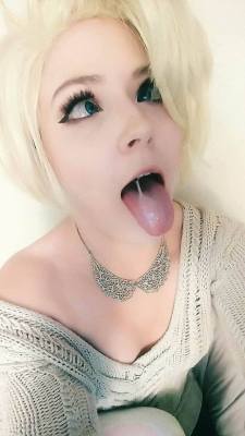 hot-cosplay-babes:  [nsfw] Mercy Overwatch Ahegao - NebulaNeko