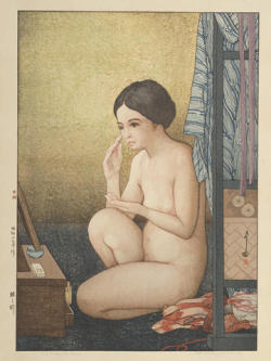 artofshunga:  Kagami no mae/At the Mirror Yoshida Hiroshi1927Showa era 