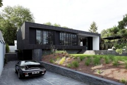 throughjo:  on black aluminium texture… C House by Lode Architecture