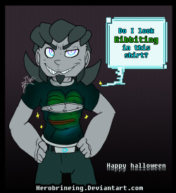DA link: http://herobrineing.deviantart.com/art/Brineary-s-Costume-Happy-halloween-569160564So