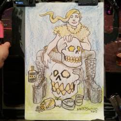 Drawing Allix Mortis at Dr. Sketchy’s Boston. #art #drawing