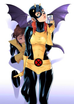 comicbookartwork:  Kitty Pryde and Jean Grey by Jennyson Allan